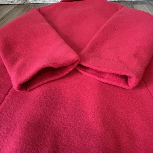 Gymboree Girls 2T Red Pea Coat Bows Double Breasted Christmas Holiday - Picture 6 of 11